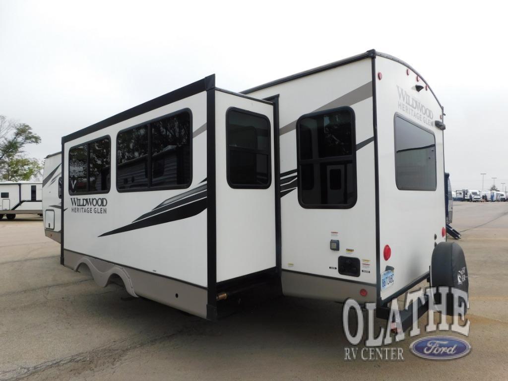 A photo of this 2023 Forest River Rv WILDWOOD HERITAGE GLEN