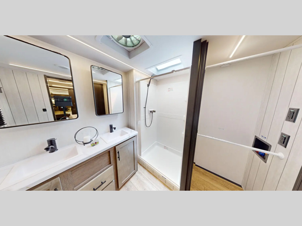 A photo of this 2025 Forest River RV Cherokee Arctic Wolf 3950SUITE