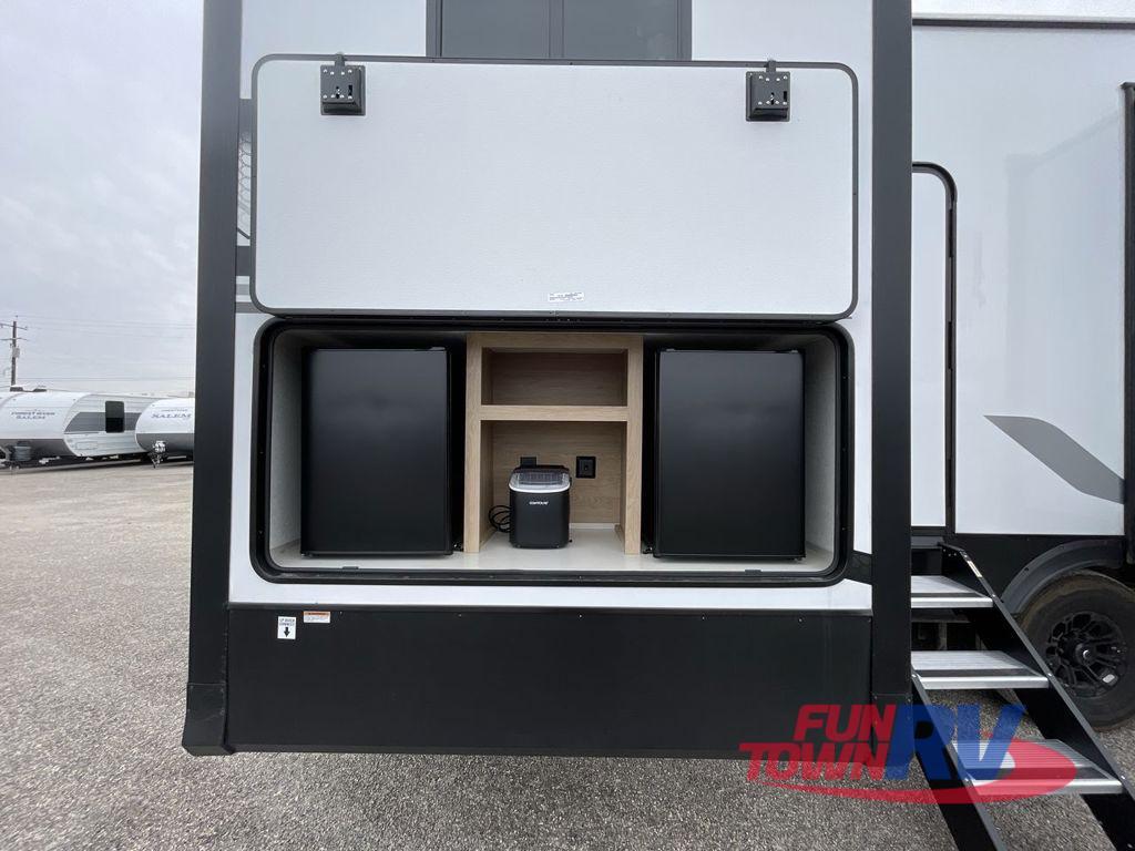 A photo of this 2026 Forest River RV Sandpiper 3844QUAD