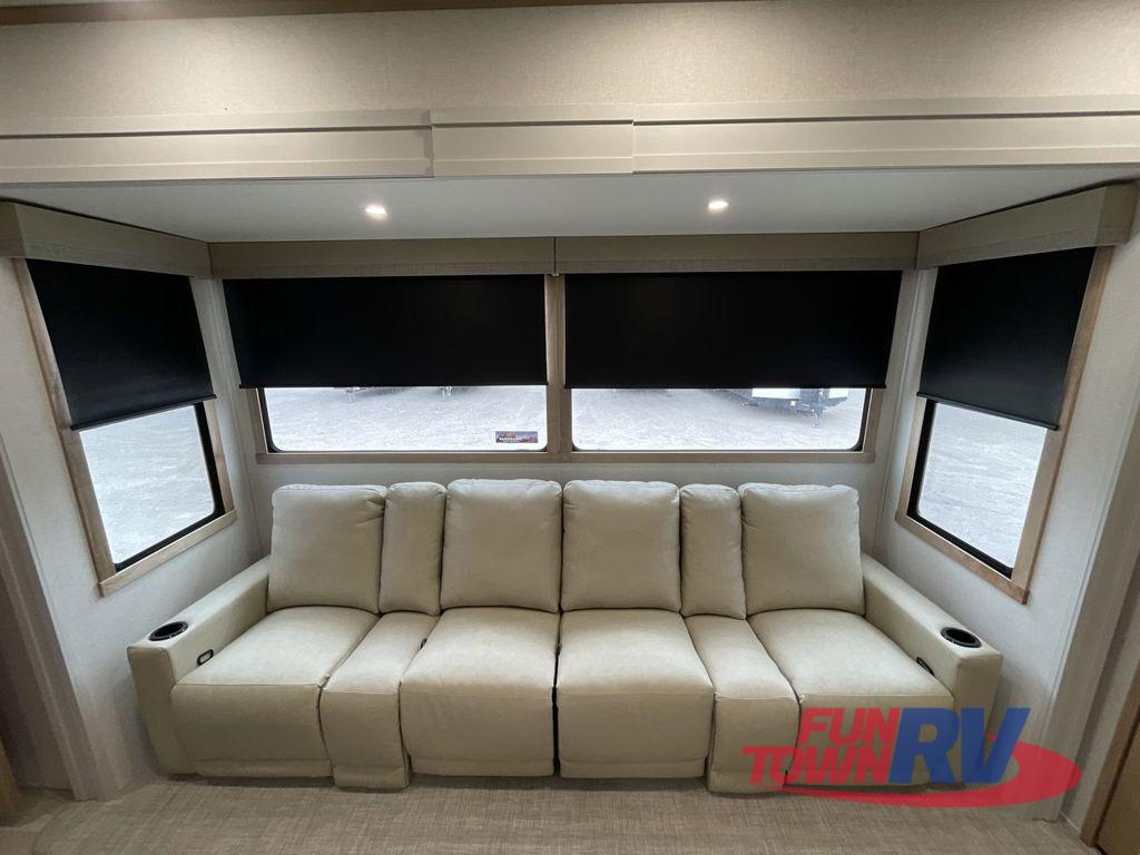 A photo of this 2026 Forest River RV Sandpiper 3844QUAD