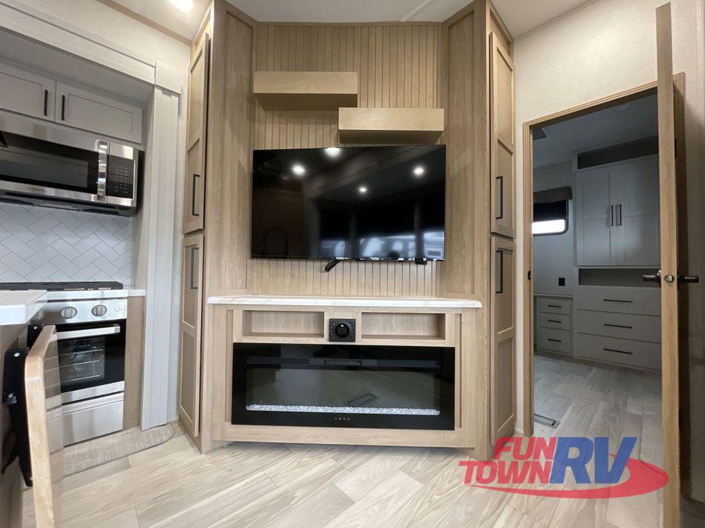 A photo of this 2026 Forest River RV Sandpiper 3844QUAD