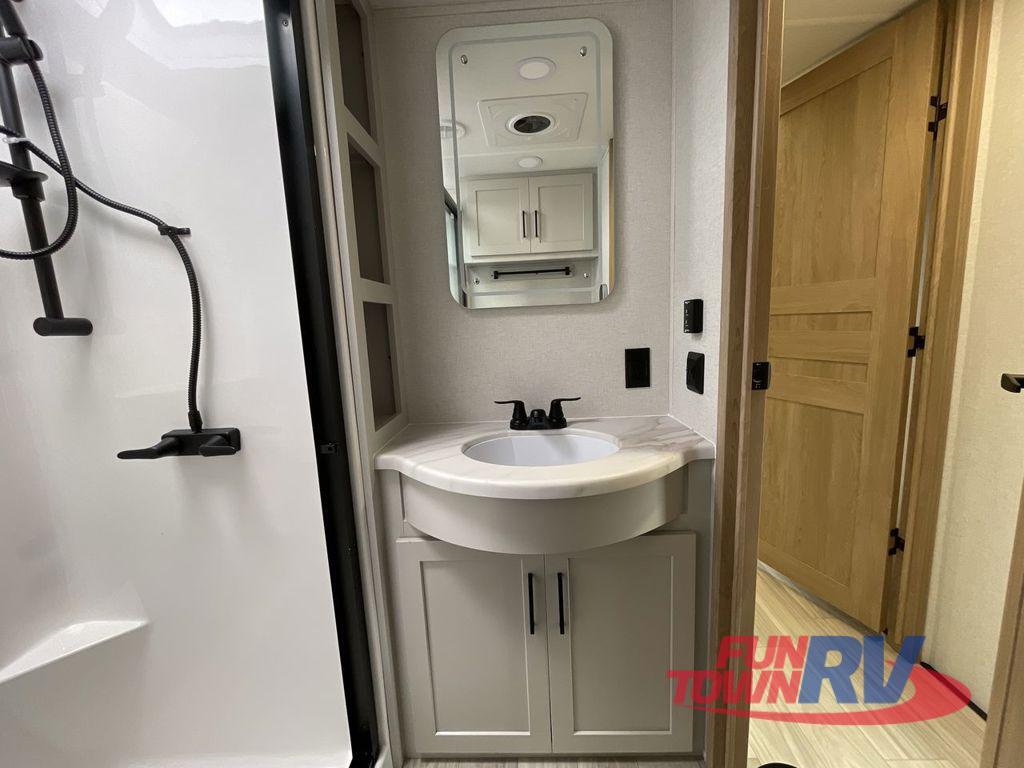 A photo of this 2026 Forest River RV Sandpiper 3844QUAD