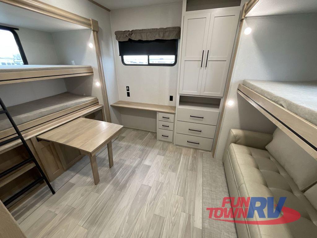 A photo of this 2026 Forest River RV Sandpiper 3844QUAD