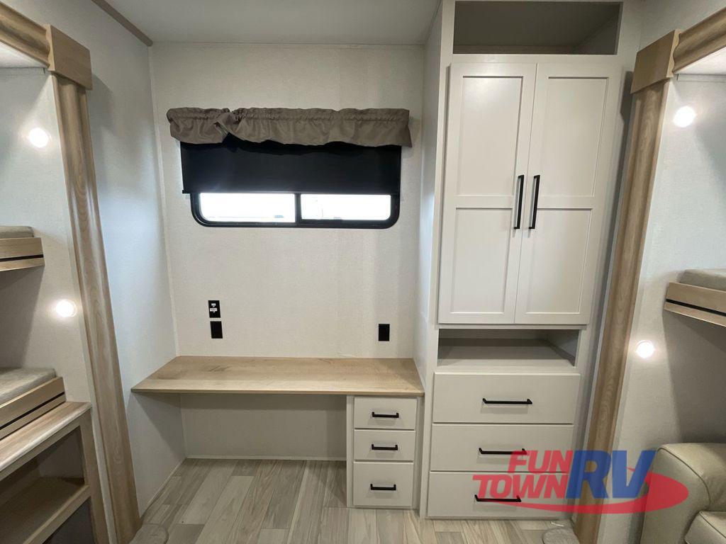 A photo of this 2026 Forest River RV Sandpiper 3844QUAD